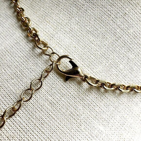 Gold tone layered statement necklace - Picture 8 of 8